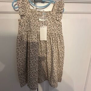 Jamie Kay Beige Floral Kids Dress